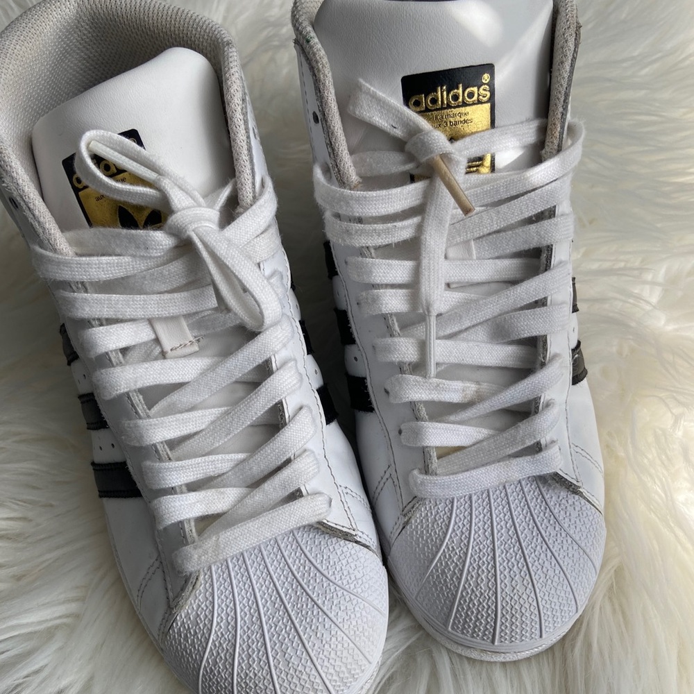 Adidas white sneakers